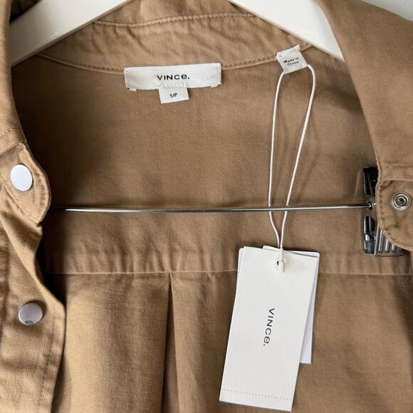 VINCE Cotton Twill Shirt Jacket Small - Picture 6 of 7